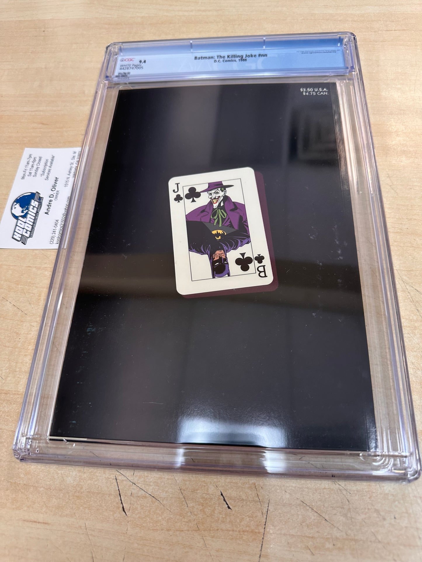 CGC 9.4 - Batman: The Killing Joke (1988); Joker cripples Barbara Gordon Batgirl. Embossed cover.