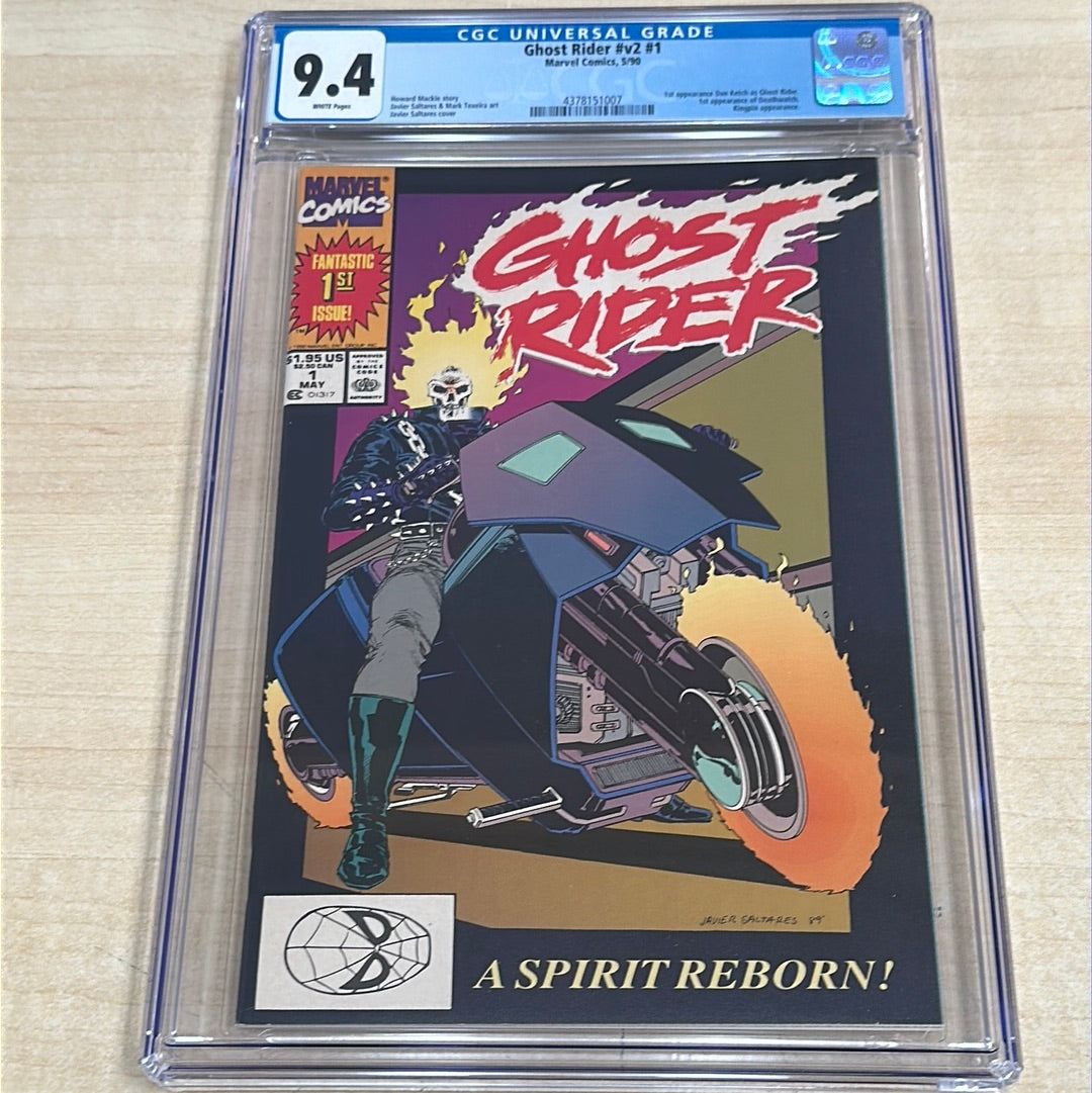 CGC 9.4 - Ghost Rider V2 #1; 1st app Danny Ketch as Ghost Rider (5/90).