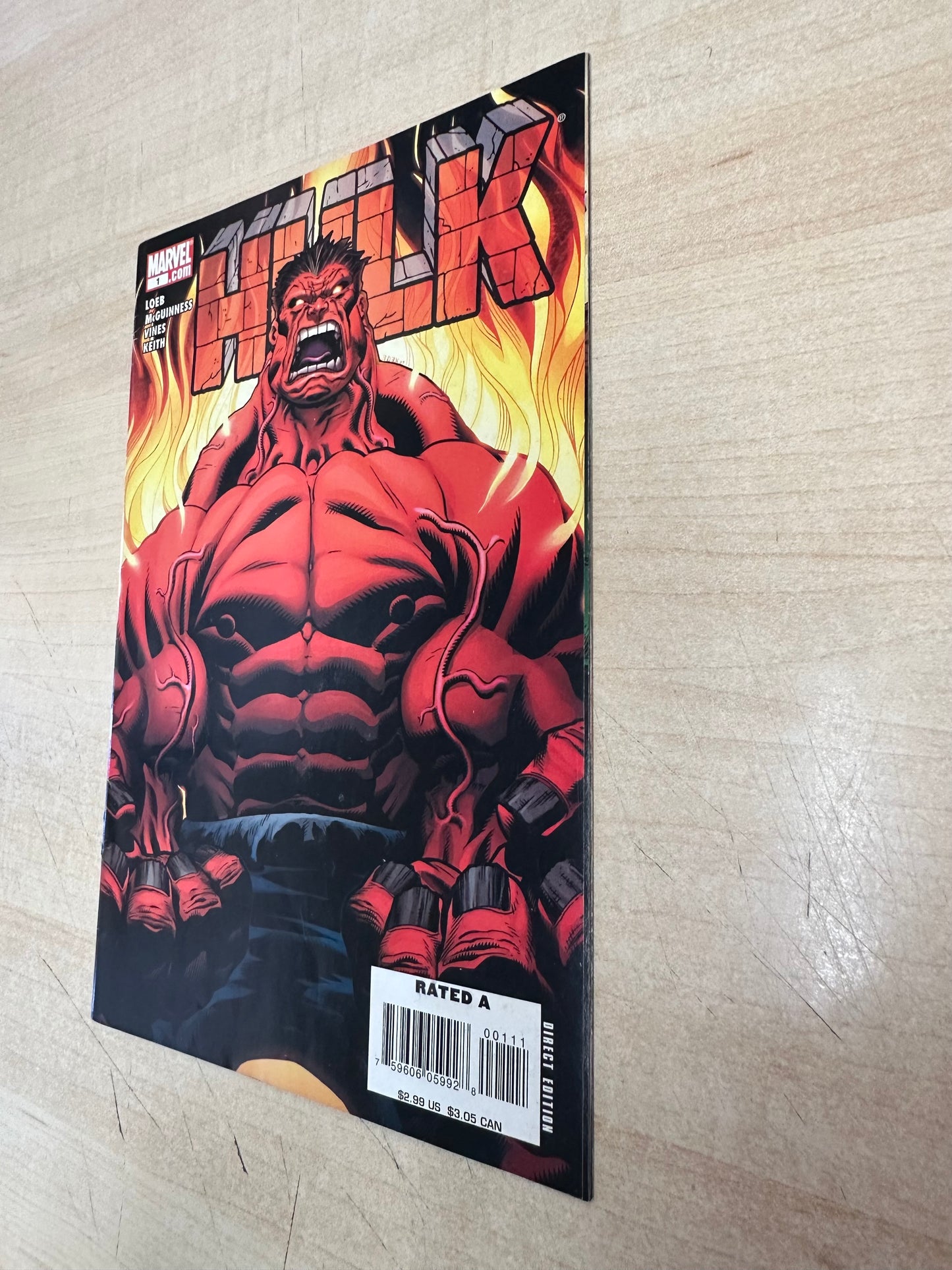 Hulk #1 (3/2008); Red Hulk app; Abomination killed