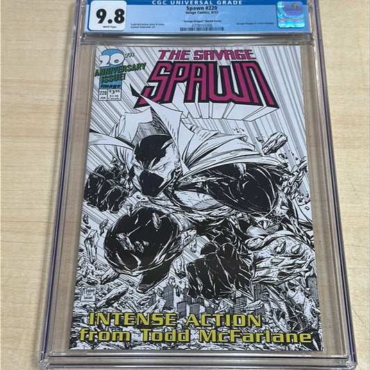 CGC 9.8 - Spawn #220 “Savage Dragon” Sketch Cover (2012)