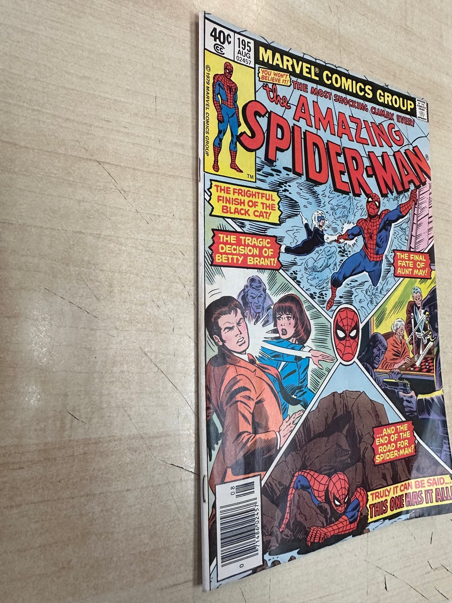 Amazing Spider-Man #195 (8/79); 2nd app Black Cat & Origin Black Cat