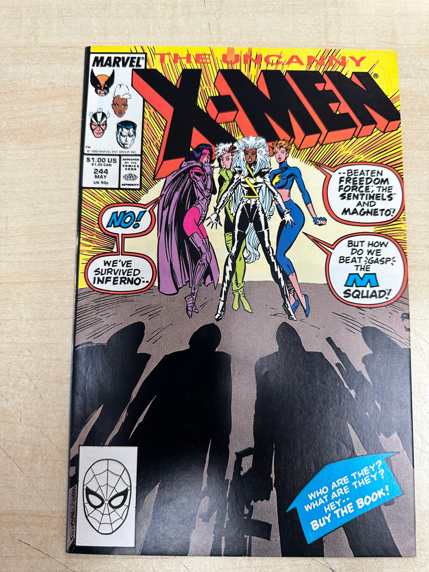 Uncanny X-Men #244 (5/89); 1st app of Jubilation Lee (Jubilee)