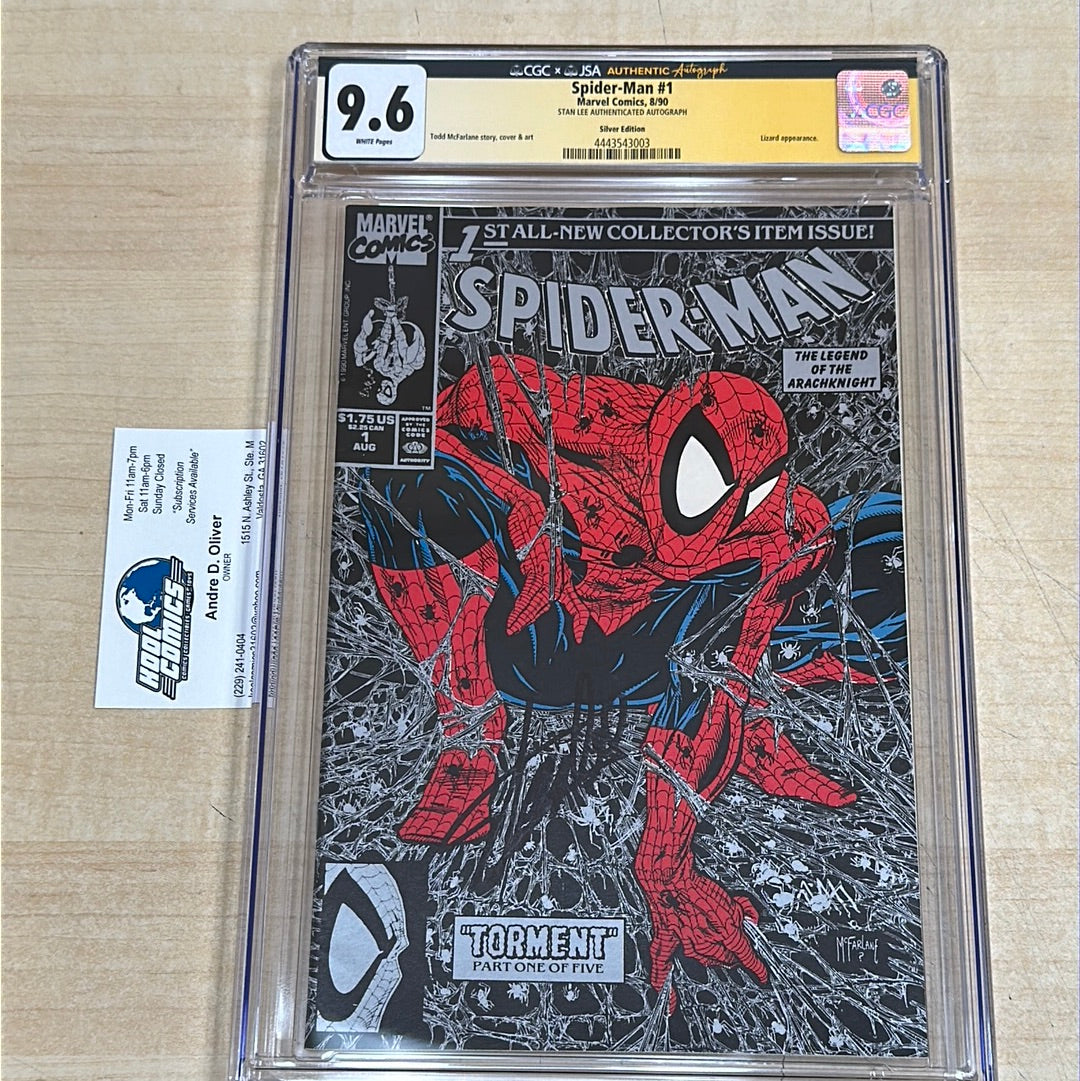 CGC 9.8 - Spider-Man #1 (8/90). Stan Lee authenticated autograph.