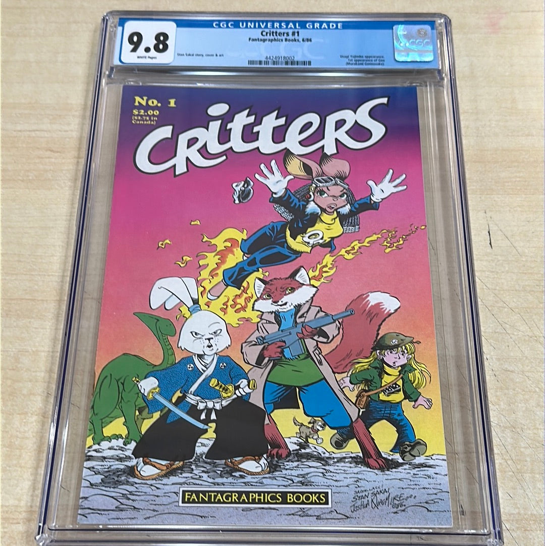 CGC 9.8 - Critters #1; Usagi Yojimbo app; 1st app of Gen (Murakami Gennosuki