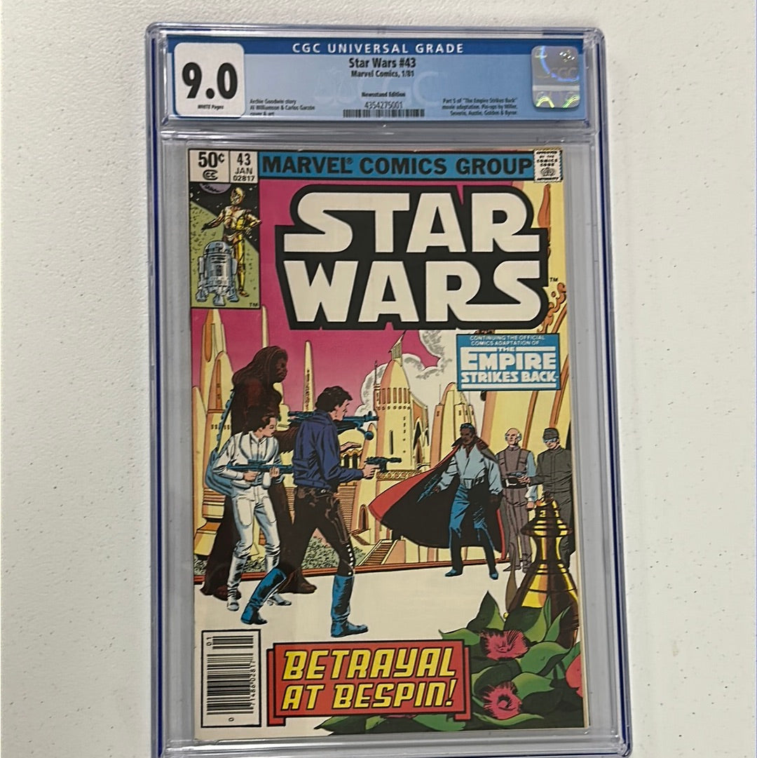 CGC 9.0 - STAR WARS #43 (1/81); 1st app Lando Calrissian