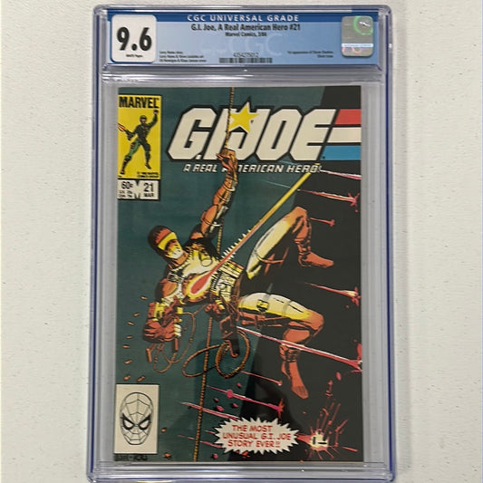 CGC 9.6 - G.I. JOE, A REAL AMERICAN HERO #21 (3/84); 1st app of Storm Shadow. Silent issue.