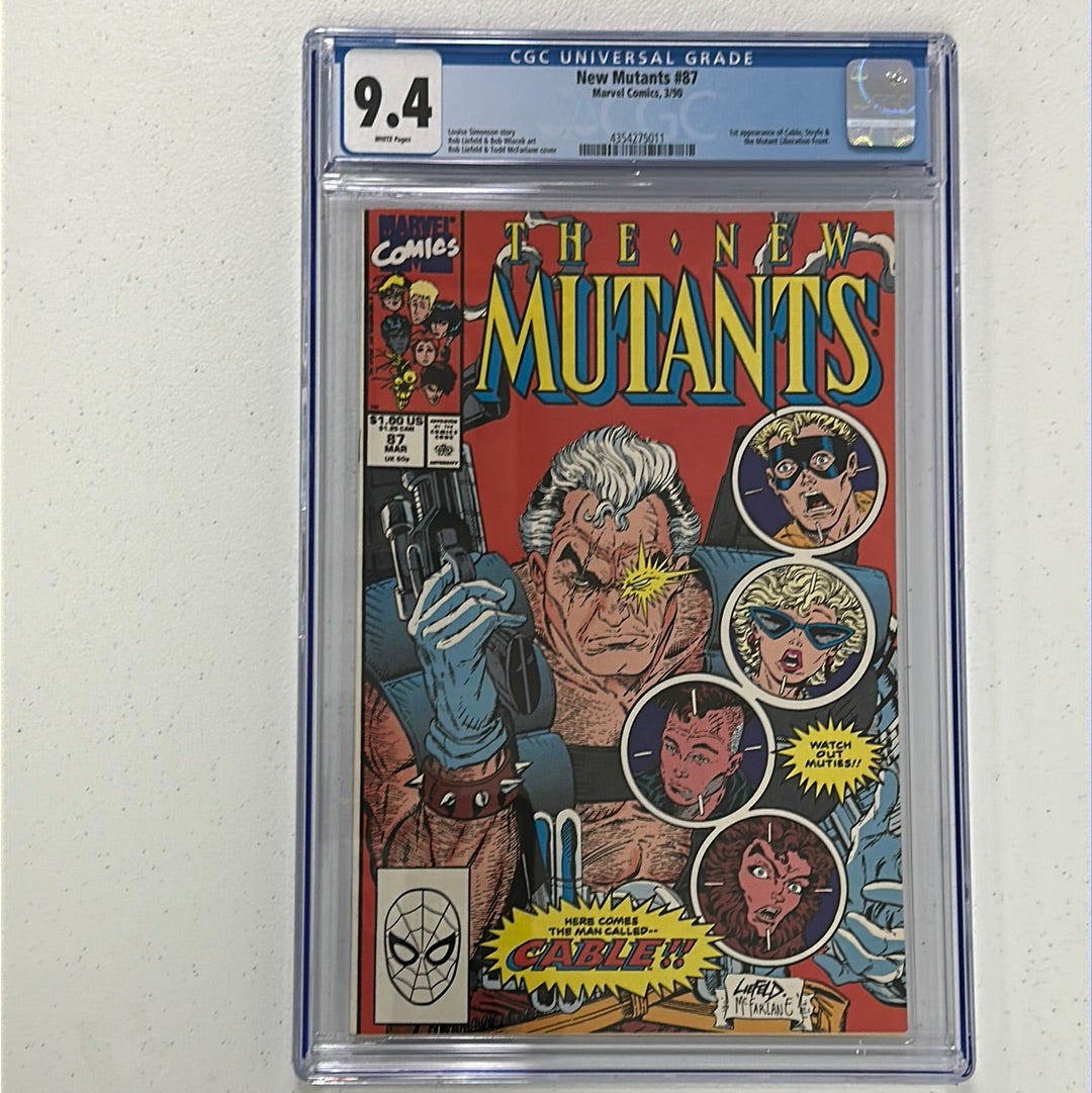 CGC 9.4 - NEW MUTANTS #87 (3/90); 1st app of Cable, Stryfe & the Mutant Liberation Front