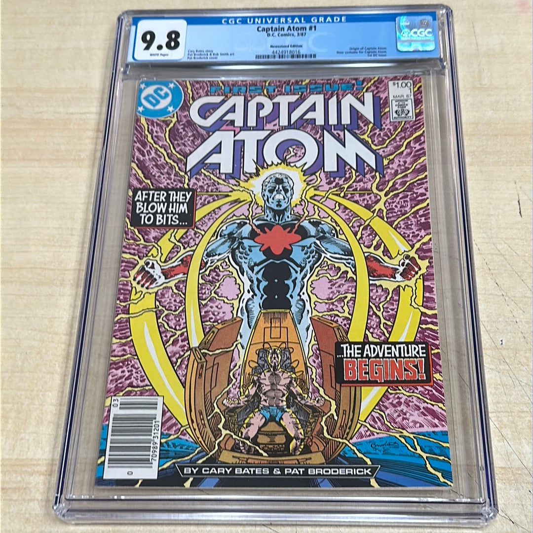 CGC 9.8 - CGC Captain Atom #1 (3/87); Origin of Captain Atom; New costume for Captain Atom; 1st DC Issue. High grade newsstand!