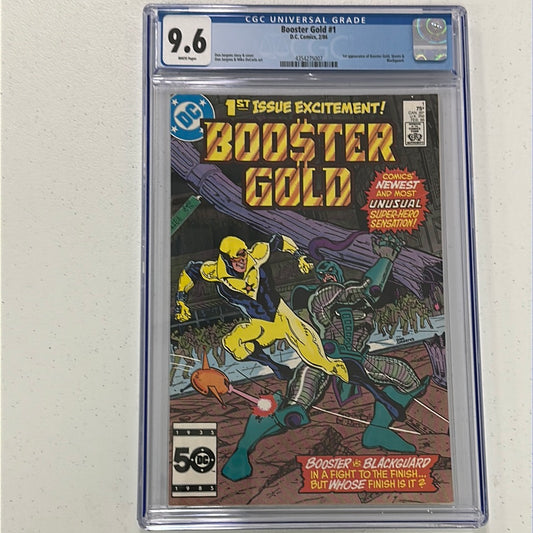 CGC 9.6 - BOOSTER GOLD # 1 (2/86); 1st of Booster Gold, Skeets & Blackguard