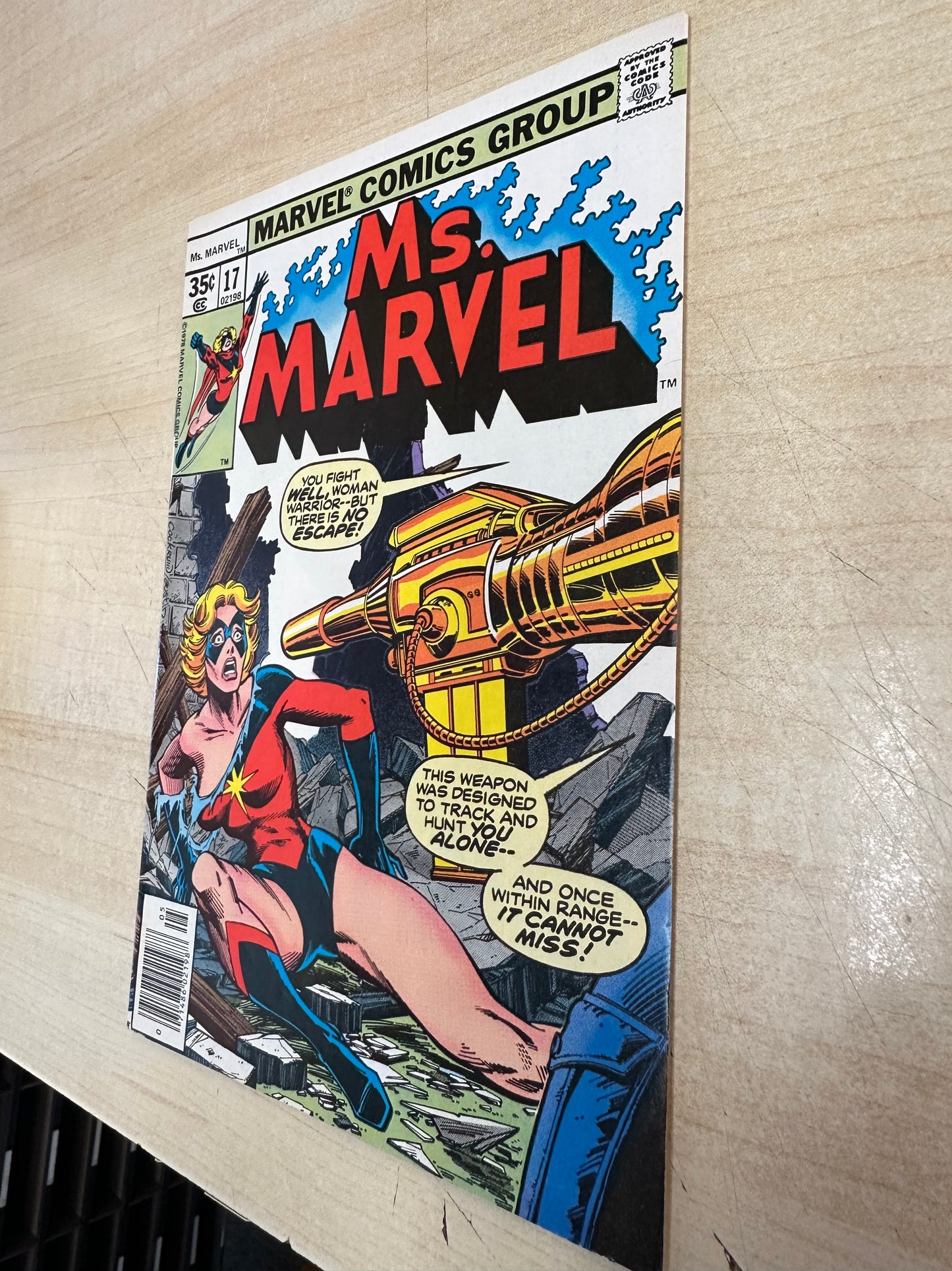 Ms. Marvel #17 (5/78); Brief app Mystique disguised as Nick Fury