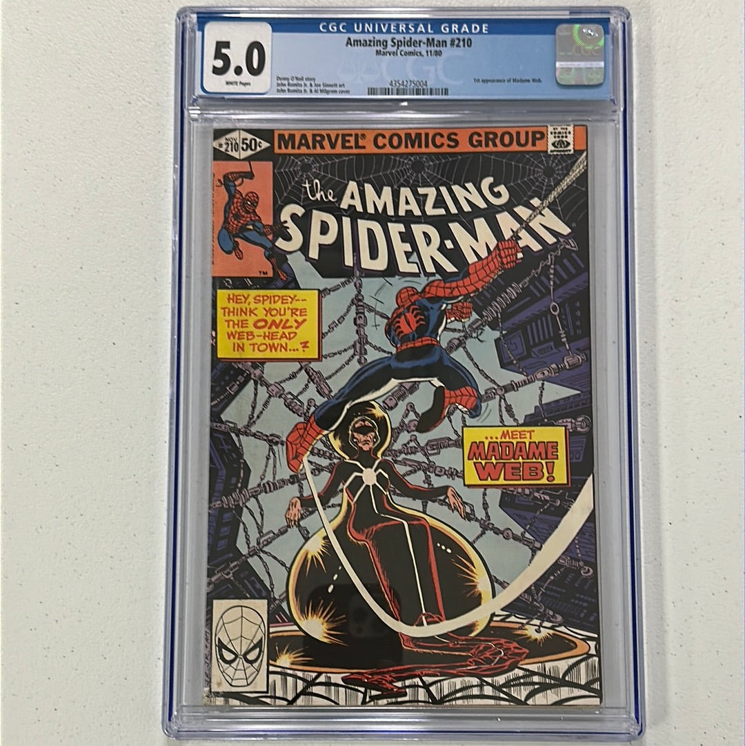 CGC 5.0 - AMAZING SPIDER-MAN #210 (11/80); 1st app of Madame Webb