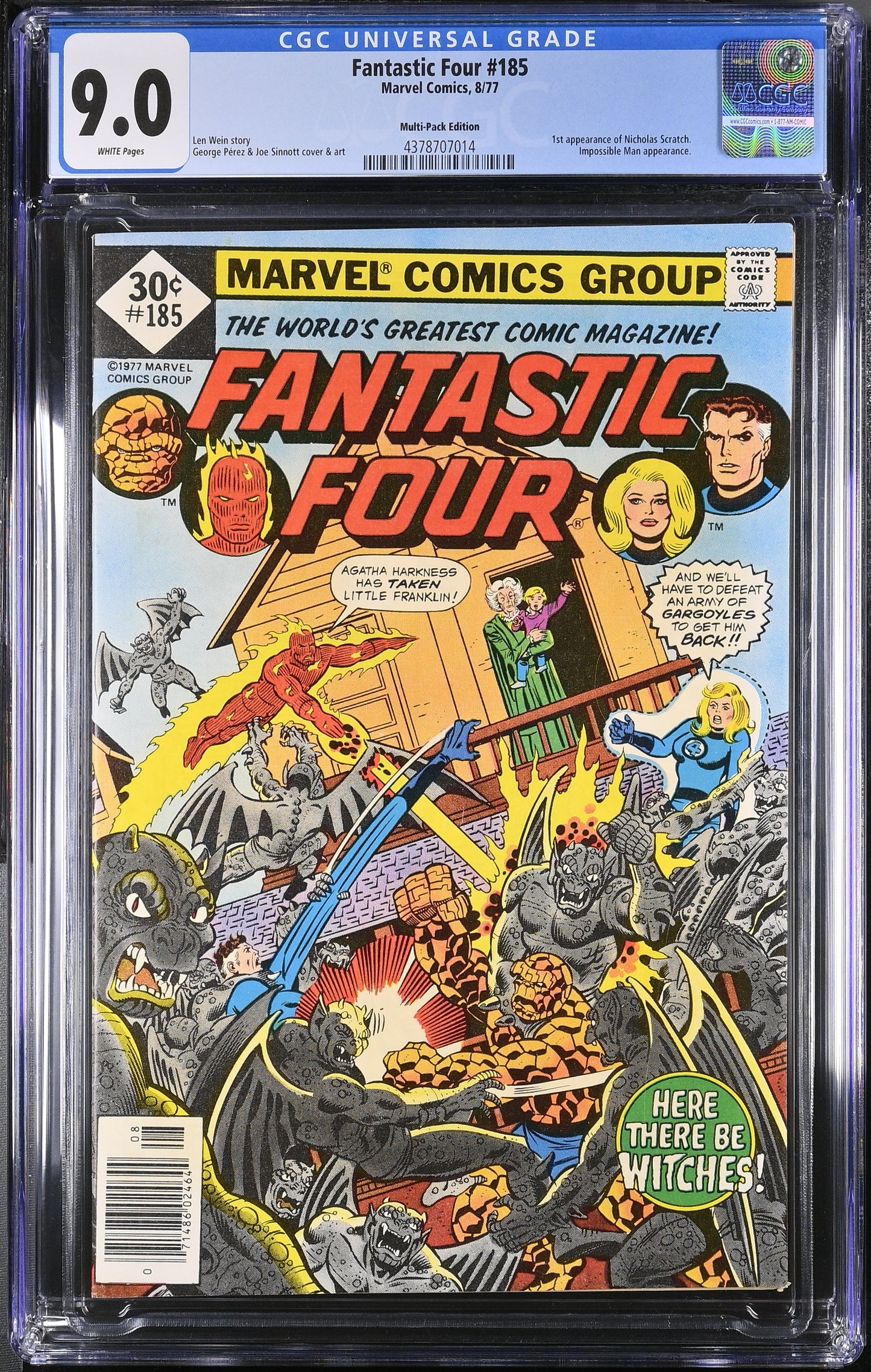 CGC 9.0 - Fantastic Four #185; 1st app of Nicholas Scratch. Impossible Man app. Multi-Pack Edition.