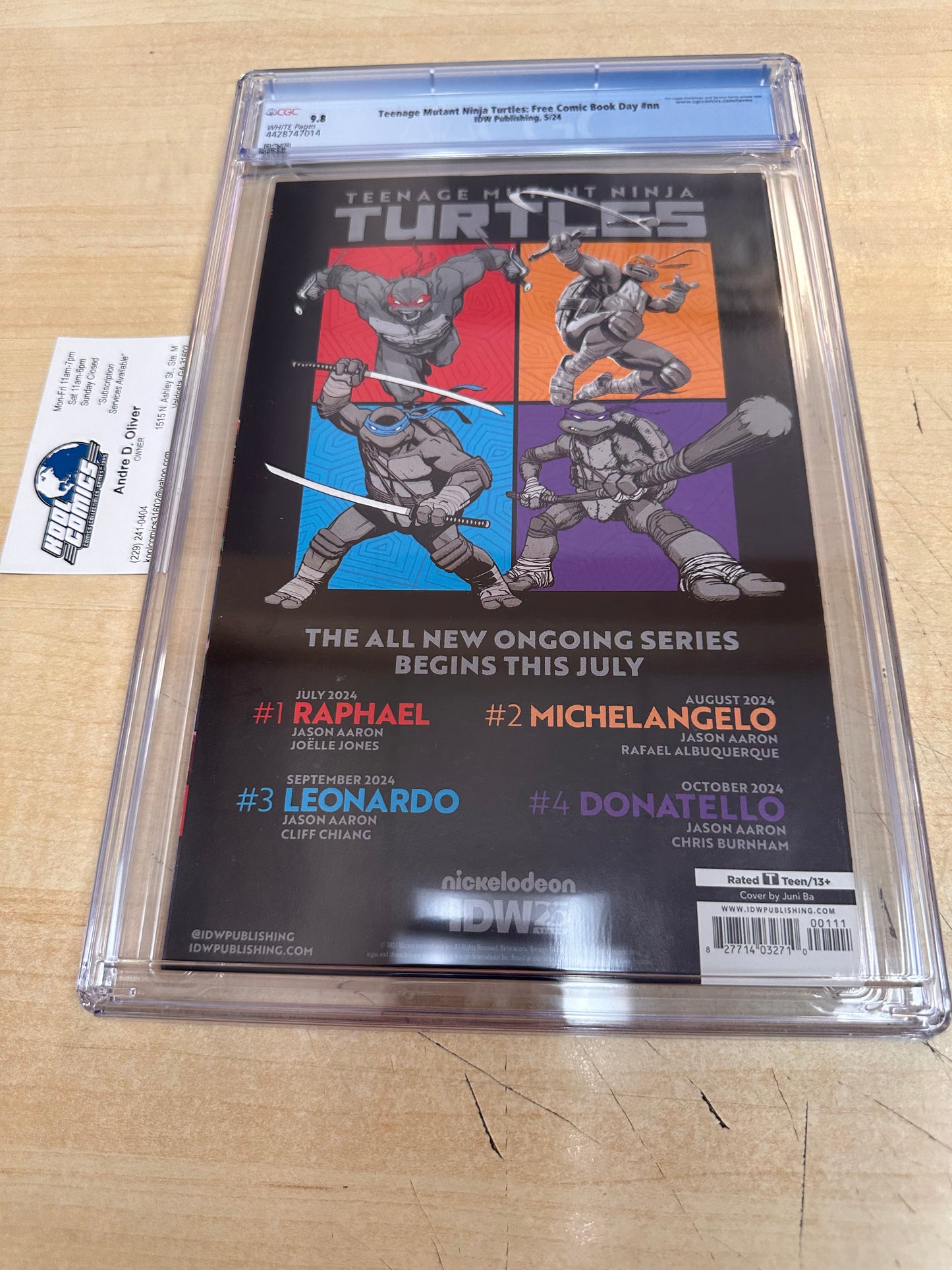 CGC 9.8 - Teenage Mutant Ninja Turtles: FCBD 2024 (5/24)