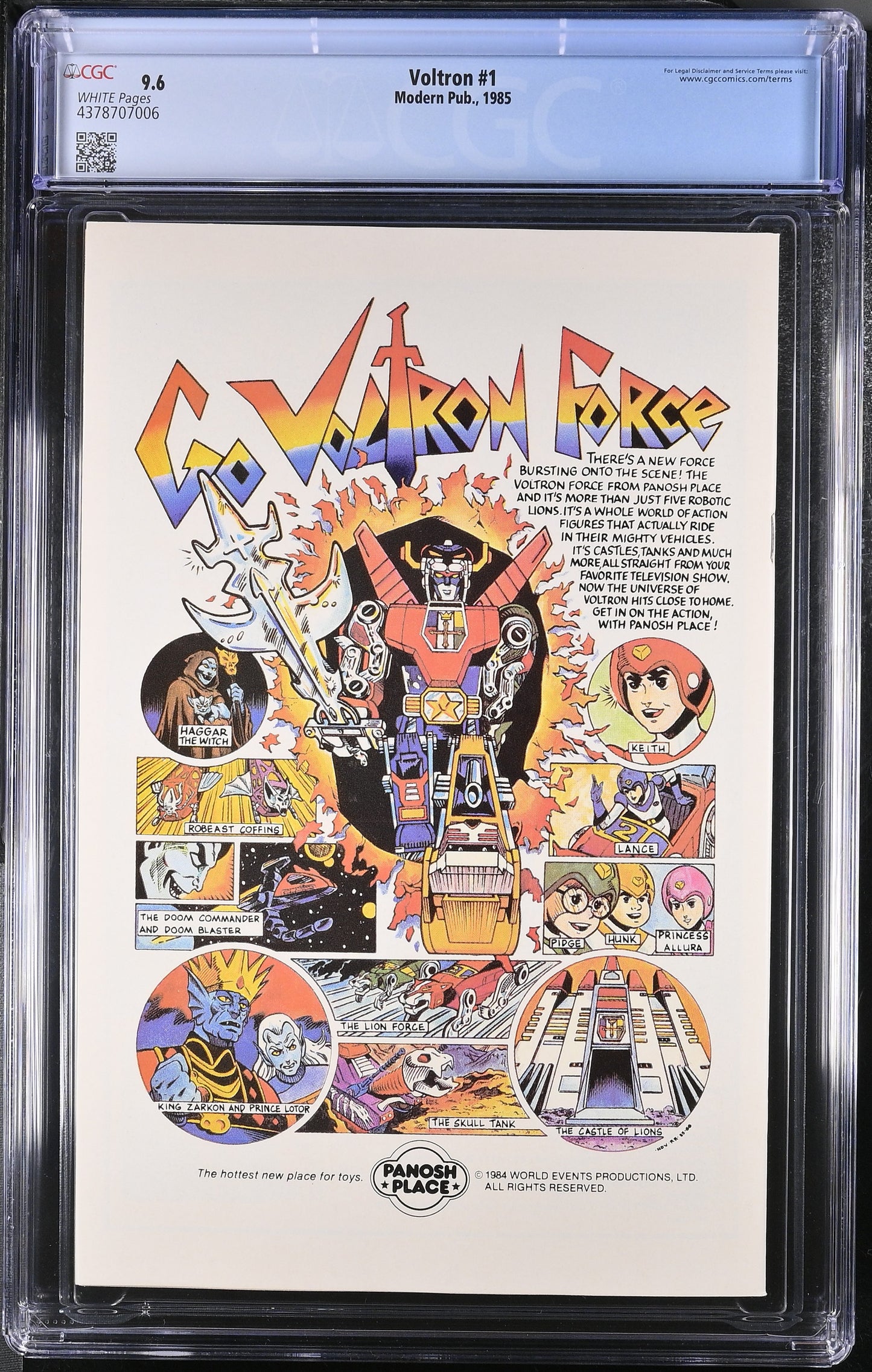 CGC 9.6 - Voltron #1 (1985)